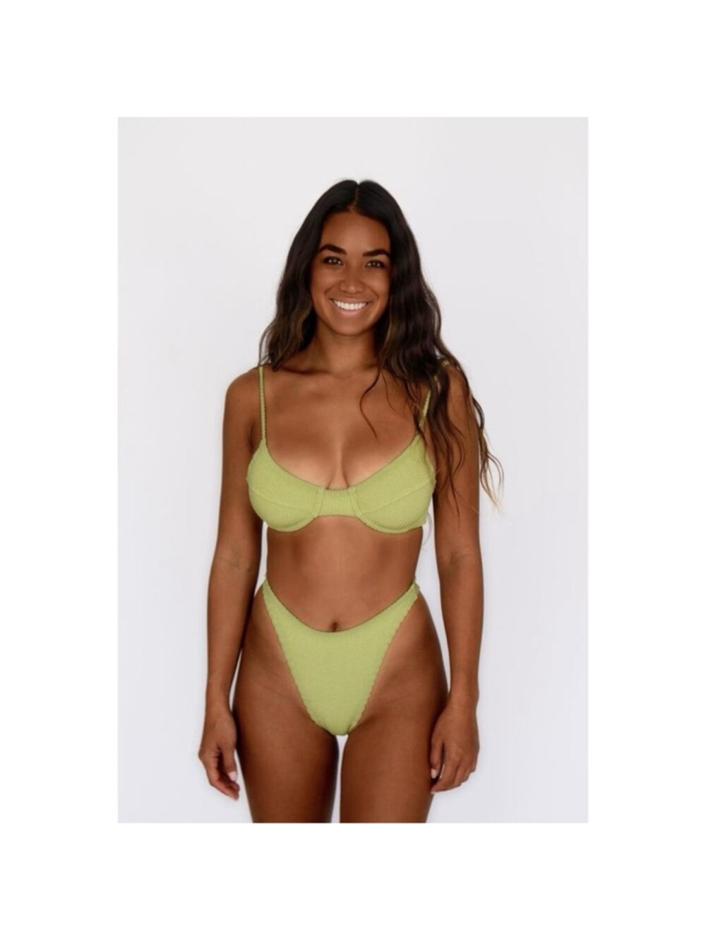 Skatie Kate Bikini Top Crinkle, matcha